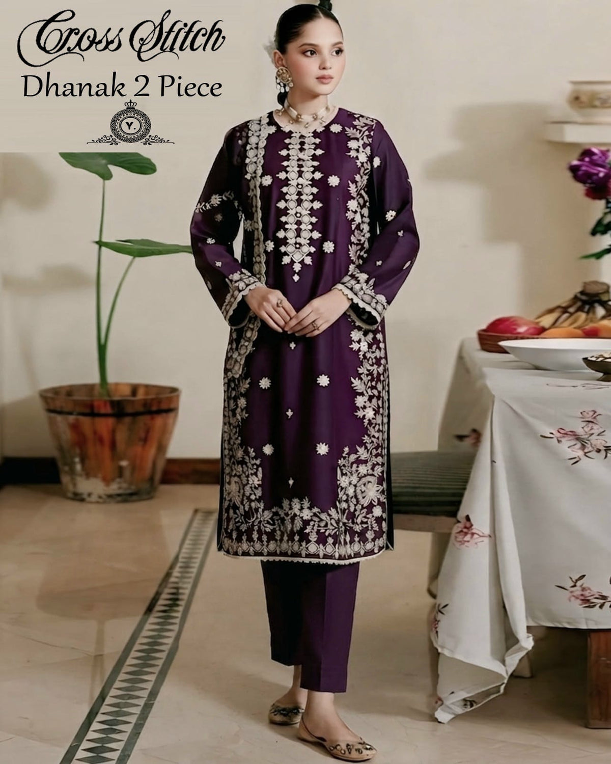 DHANAK 2PC EMBROIDERY