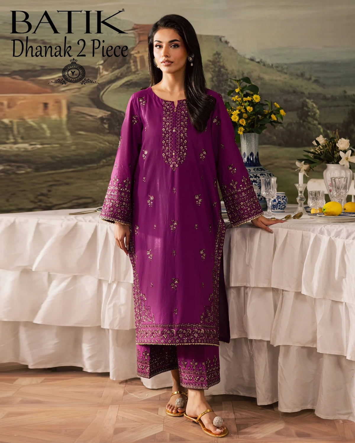 DHANAK 2PC EMBROIDERY