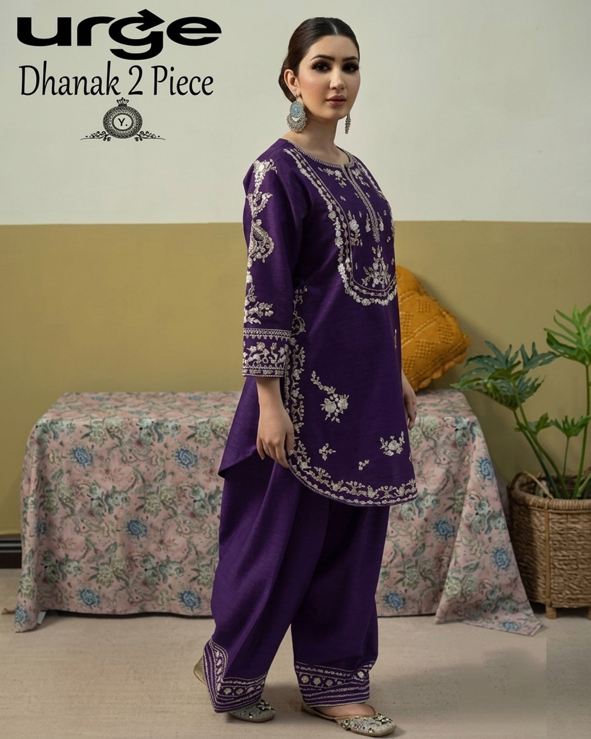 DHANAK 2PC EMBROIDERY