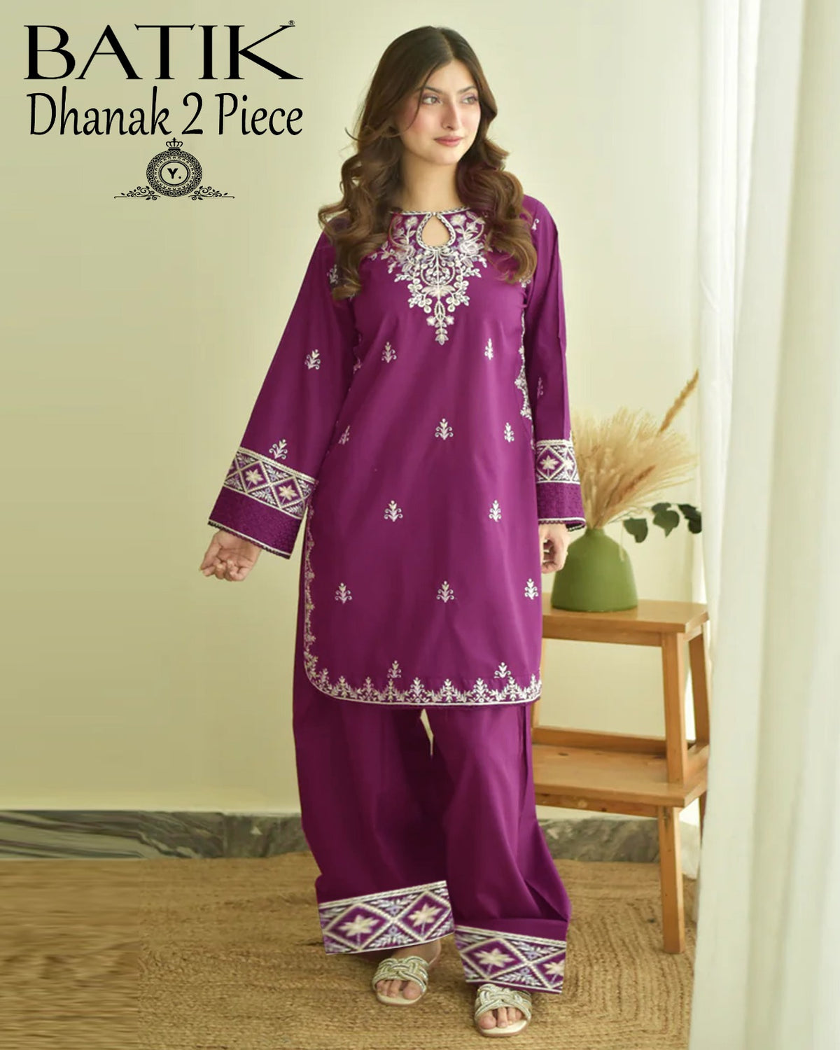 DHANAK 2PC EMBROIDERY