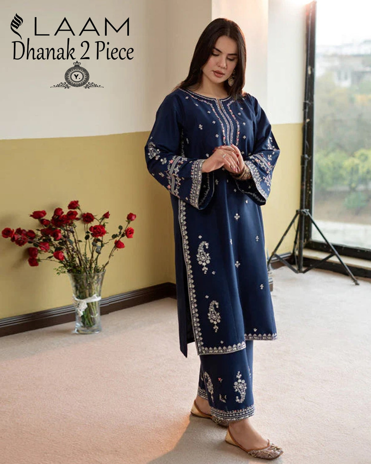 DHANAK 2PC EMBROIDERY