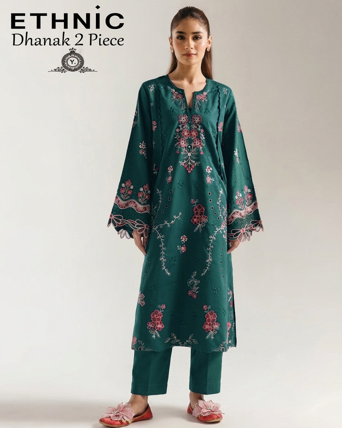 DHANAK 2PC EMBROIDERY