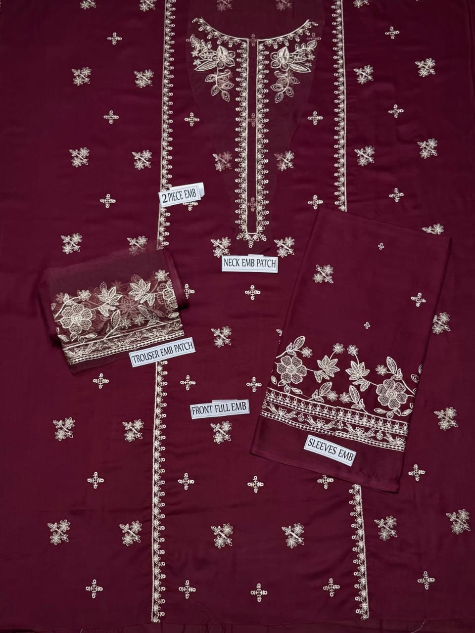 DHANAK  2PC EMBROIDERY