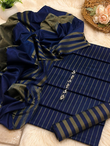 Susi khaddar winter collection (blue)